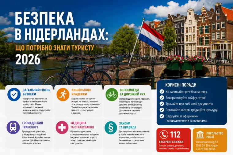 Безпека у Нідерландах: що знати туристу – повний гід 2026