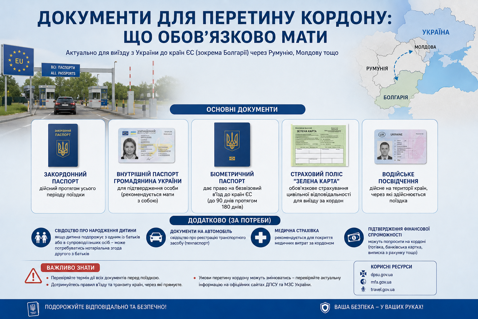 документи для перетину кордону