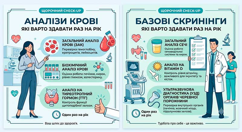 Які аналізи здавати щороку: базовий чекап дорослому без хронічних хвороб