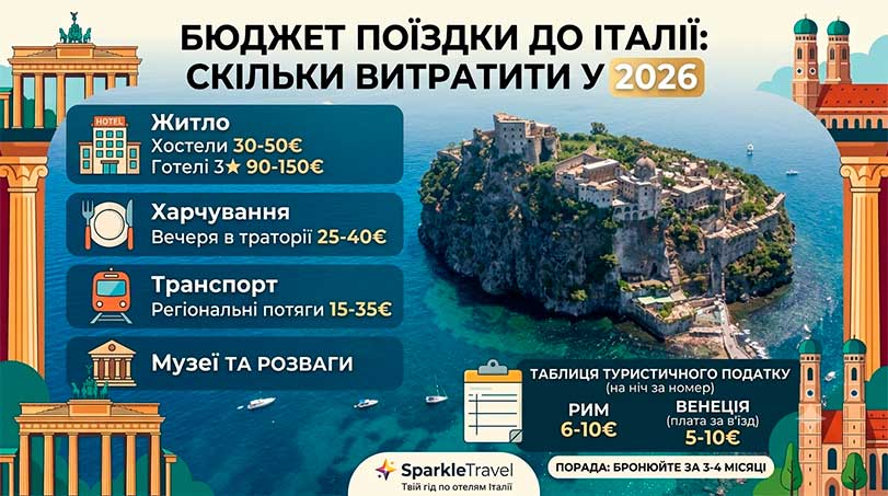 Бюджет поїздки до Італії: скільки витратити у 2026 – покроковий путівник