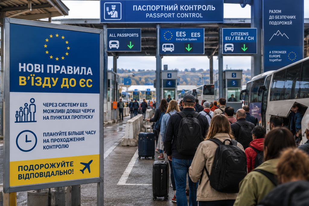 Нові правила в’їзду до ЄС: туристів попереджають про довші черги в аеропортах через систему EES